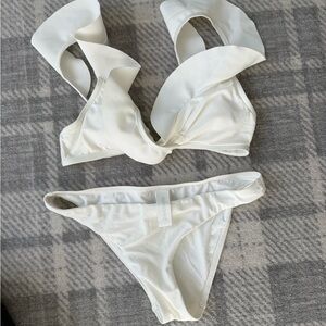 NWOT - Zimmermann White Bikini Set bottoms 0-2 top 0